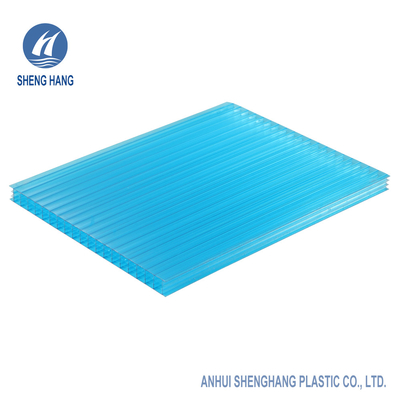 Kinerja Perisai Panas Polycarbonate Hollow Sheet 50um Anti UV 16mm OEM
