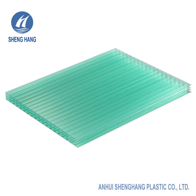 12mm Hollow Core Polycarbonate Sheet Board Fasad UV Bukti Tahan Lama
