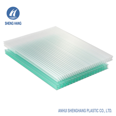 Anti Dampak Rumah Kaca Honeycomb Polycarbonate Sheet Seluler SGS 80um Dilapisi UV