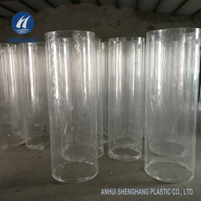 SGS Diameter Besar Cast Acrylic Tube Cylinder 2000mm Tahan Retak